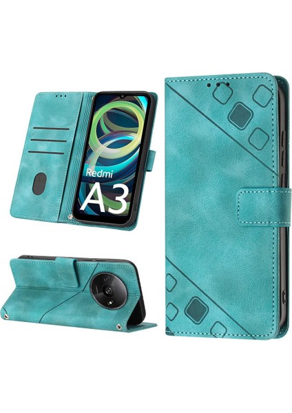 Xiaomi Redmi A3 Için Kılıf Cüzdan Kapak Çevirin Kart Tutucu Manyetik Deri (Yurt Dışından)