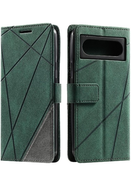 Google Piksel 8 Manyetik Darbeye Kart Tutucu Için Kılıf Kickstand Pu Flip (Yurt Dışından)