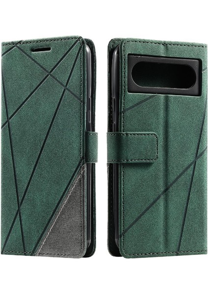 Google Piksel 8 Manyetik Darbeye Kart Tutucu Için Kılıf Kickstand Pu Flip (Yurt Dışından)