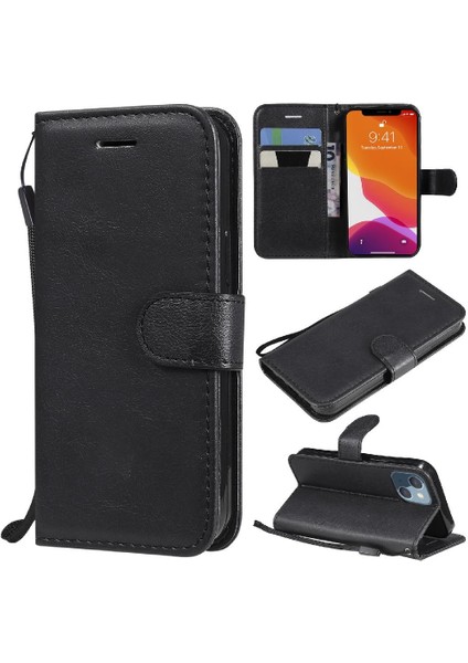 Kart Yuvası ile iphone 13 Mini Için Flip Case Iş Cüzdan Telefon Kılıfı (Yurt Dışından)