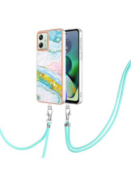 Motorola Moto G54 Tampon Anti-Scratch Yumuşak Crossbody Kordon Için Kılıf (Yurt Dışından)