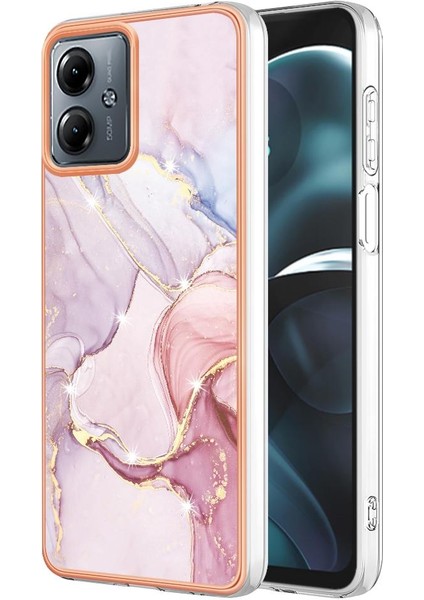 Motorola Moto G14 Ince Tpu Yumuşak Tampon Koruma Mermer Desen (Yurt Dışından)