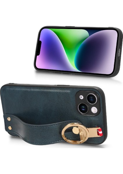 IPhone 13 Mini Bilek Kayışı Premium Pu Deri Uyumluluk Için Kılıf (Yurt Dışından)