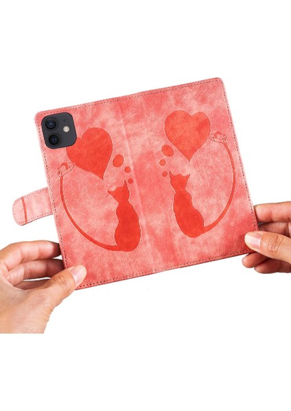 IPhone 11 Için Kılıf Flip Folio Kabartmalı Sevimli Kedi Tutucu Kapak Kart Durumda (Yurt Dışından) fırsatları