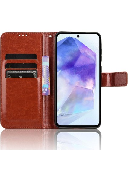 Samsung Galaxy Case 5g Cüzdan Manyetik Kart Tutucu Kapak Çevirin (Yurt Dışından)