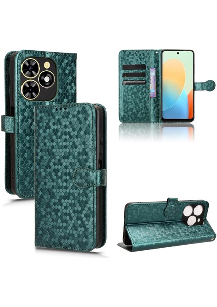 Tecno Spark Için Kılıf 2024 Manyetik Toka Geometrik Desen Deri Gitmek (Yurt Dışından)
