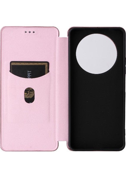 Kart Tutucu Kickstand ile Xiaomi Redmi A3 Manyetik Karbon Fiber Için Kılıf (Yurt Dışından) modelleri