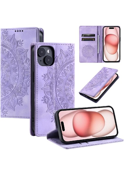 IPhone 13 Için Kılıf Mini Pu Deri Kart Ekleme Yan Toka Çevirme (Yurt Dışından)