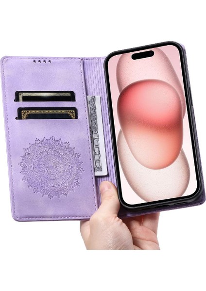 IPhone 13 Için Kılıf Mini Pu Deri Kart Ekleme Yan Toka Çevirme (Yurt Dışından)