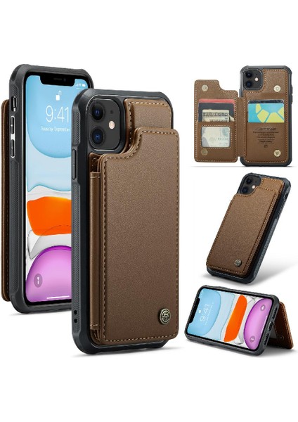 IPhone 11 Kart Tutucu Pu Deri Rfıd Engelleme Için Caseme Cüzdan Kılıf (Yurt Dışından)