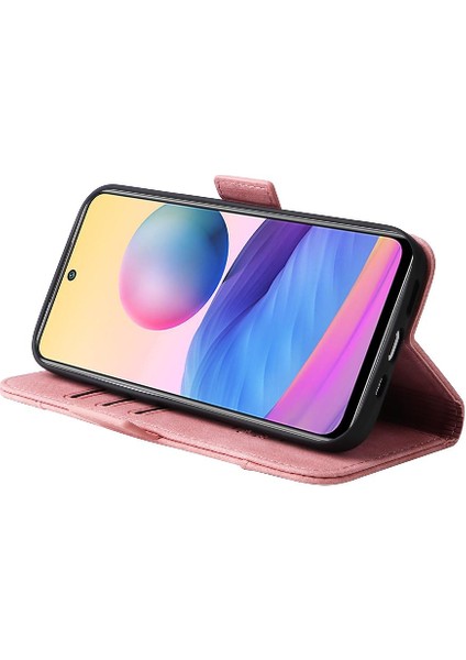 Xiaomi Redmi Not 10 5g Için Kılıf Cüzdan Kapak Çevirin Tpu Deri Manyetik (Yurt Dışından)