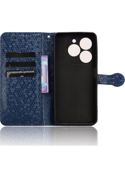 Tecno Spark 20 Manyetik Toka Geometrik Desen Deri Cüzdan Için Kılıf (Yurt Dışından)