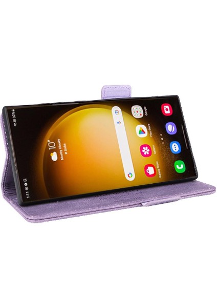 Kart Tutucu Kickstand Kart Folio ile Samsung Galaxy S24 Ultra Için Kılıf (Yurt Dışından)