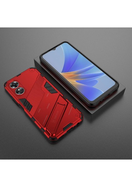 Oppo A17 4g Kickstand Sağlam Askeri Koruyucu Kapak Için Kılıf (Yurt Dışından) modelleri