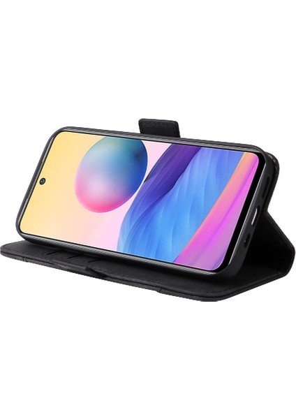 Xiaomi Redmi Not 10 5g Için Kılıf Cüzdan Kapak Çevirin Tpu Deri Manyetik (Yurt Dışından)