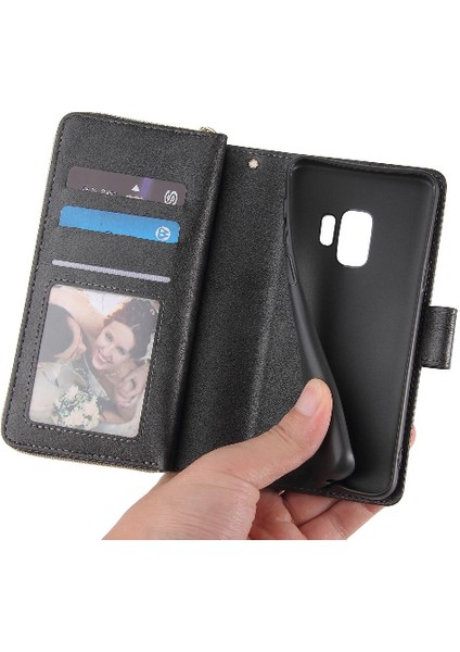 Samsung Galaxy S9 Cüzdan Durumda 9 Kart Yuvaları Kart Tutucu ile Flip (Yurt Dışından) fırsatları