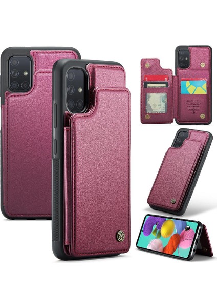 Samsung Galaxy A51 4g Ince Darbeye Vaka Kart Pu Için Caseme Cüzdan Kılıf (Yurt Dışından)