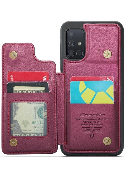 Samsung Galaxy A51 4g Ince Darbeye Vaka Kart Pu Için Caseme Cüzdan Kılıf (Yurt Dışından)