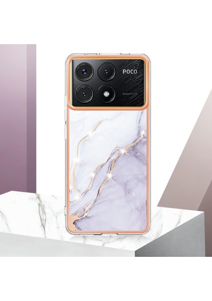 Xiaomi Poco X6 Pro Ince Tpu Koruma Mermer Desen Yumuşak Tampon (Yurt Dışından) fiyatları