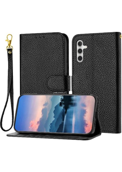 Samsung Galaxy A24 4g Için Telefon Kılıfı Cüzdan Pu Deri Flip Folio Litchi (Yurt Dışından)
