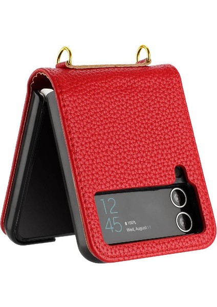 Telefon Kılıfı Için Samsung Galaxy Z Flip 4 Pu Deri Cüzdan Flip Folio Kart (Yurt Dışından) modelleri