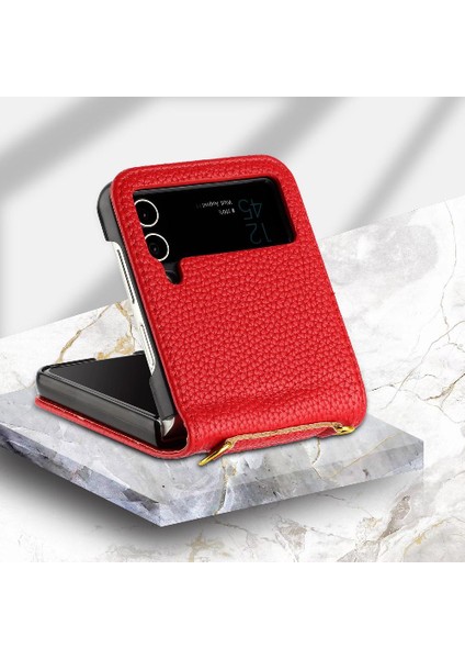 Telefon Kılıfı Için Samsung Galaxy Z Flip 4 Pu Deri Cüzdan Flip Folio Kart (Yurt Dışından) fırsatları