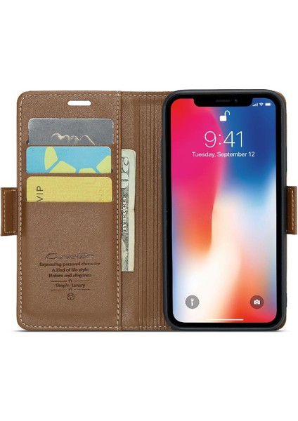 IPhone Xs Max Cüzdan Durumda Anti Dolandırıcılık Kart Yuvası Kickstand (Yurt Dışından) fırsatları