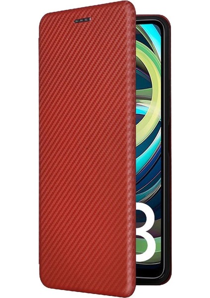Kart Tutucu Kickstand ile Xiaomi Redmi A3 Manyetik Karbon Fiber Için Kılıf (Yurt Dışından) fiyatları