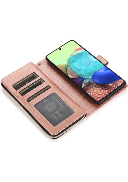 Samsung Galaxy A71 5g Fermuar Cep Cüzdan Kılıf 9 Kart Yuvaları ile (Yurt Dışından)