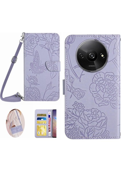 Xiaomi Redmi A3 Yumuşak Pu Deri Deri Cüzdan Kart Sahibinin ve (Yurt Dışından)