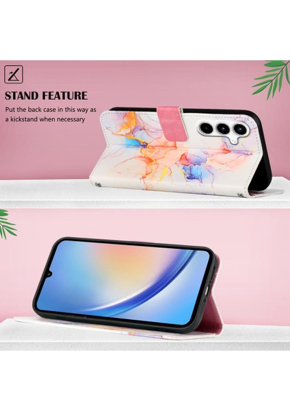 Samsung Galaxy A35 5g Pu Deri Mermer Desen Kickstand Cüzdan (Yurt Dışından) indirimleri