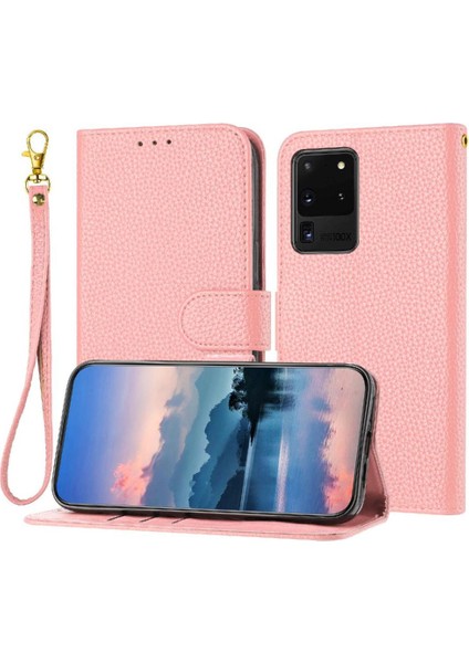 Samsung Galaxy S20 Ultra Litchi Desen Pu Deri Flip Kart Için Telefon Kılıfı (Yurt Dışından)