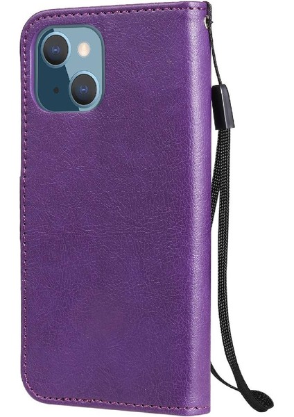 Kart Yuvası ile iphone 13 Mini Için Flip Case Iş Cüzdan Telefon Kılıfı (Yurt Dışından)