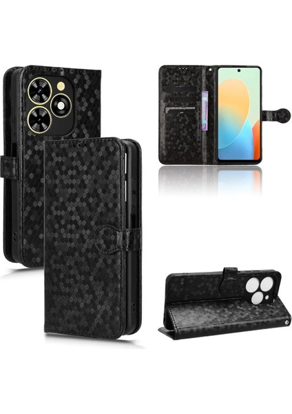 Tecno Spark Için Kılıf 2024 Manyetik Toka Geometrik Desen Deri Gitmek (Yurt Dışından)
