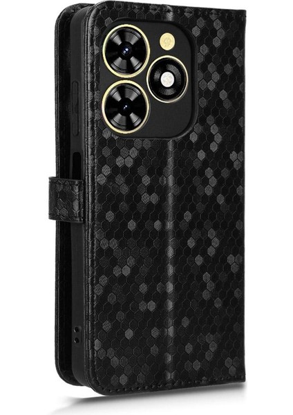 Tecno Spark Için Kılıf 2024 Manyetik Toka Geometrik Desen Deri Gitmek (Yurt Dışından)