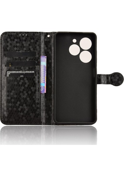 Tecno Spark Için Kılıf 2024 Manyetik Toka Geometrik Desen Deri Gitmek (Yurt Dışından)