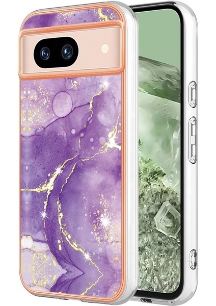 Google Piksel 8A Ince Tpu Koruma Mermer Desen Yumuşak Tampon Için Kılıf (Yurt Dışından)