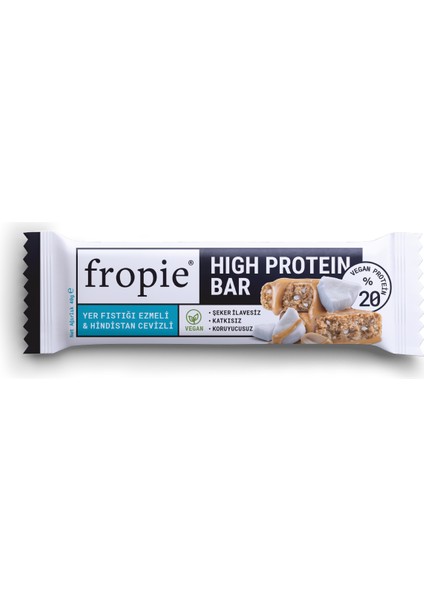 Vegan High Protein Bar -  Yer Fıstığı Ezmeli & Hindistan Cevizli 40GR X12