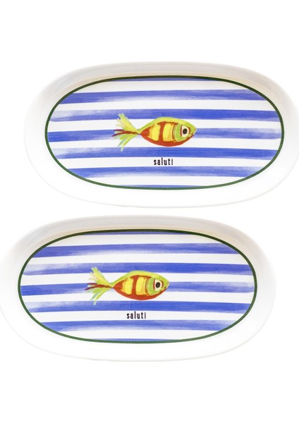 The Mia Fish Oval Servis 2li 29 cm