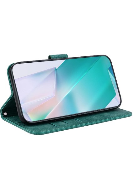 Oppo RENO11 F Için Kılıf Cüzdan Kılıf Flip Folio Kabartmalı Sevimli Kaplan Kartı (Yurt Dışından)