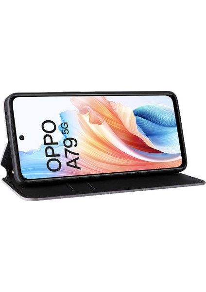 Bdt Shop Oppo A79 5g Kart Yuvaları Için Kılıf Tutucu Pu Deri Cüzdan Manyetik 3D (Yurt Dışından)