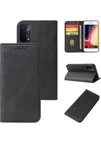 Kart Tutucu Kickstand Tam Koruma ile Oppo A74 5G/A54 5g Için Kılıf (Yurt Dışından)