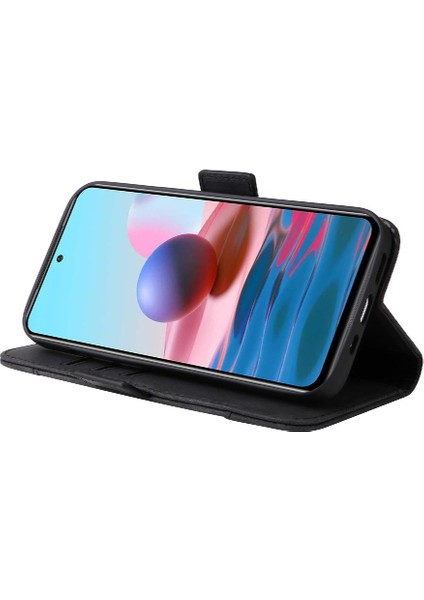 Xiaomi Redmi Için Not 10 4g Tpu Deri Manyetik Cüzdan Kapak Çevirin (Yurt Dışından)