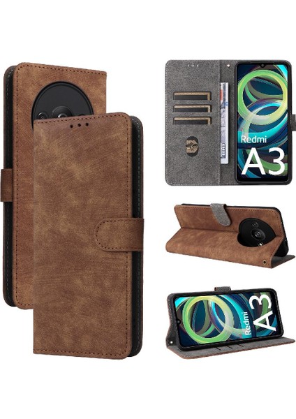Xiaomi Redmi A3 Kart Yuvaları Için Kılıf Kapak Pu Deri Flip Folio Cüzdan (Yurt Dışından) fiyatları
