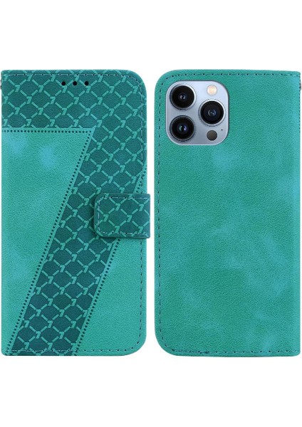 Iphone 15 Için Telefon Kılıfı Pro Max Pu Deri Kabartmalı Desen Flip Folio (Yurt Dışından)