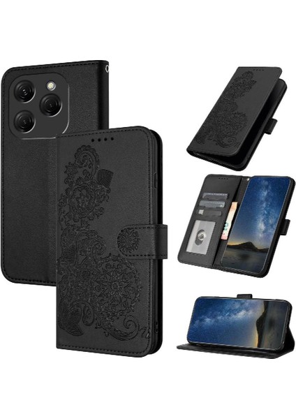 Tecno Spark 20 Pro Pu Deri Manyetik Kapatma Kickstand Için Kılıf (Yurt Dışından)