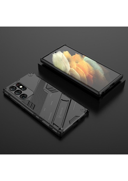 Samsung Galaxy S22 Ultra 5g Kickstand Sağlam Askeri Koruyucu Kılıf (Yurt Dışından) modelleri