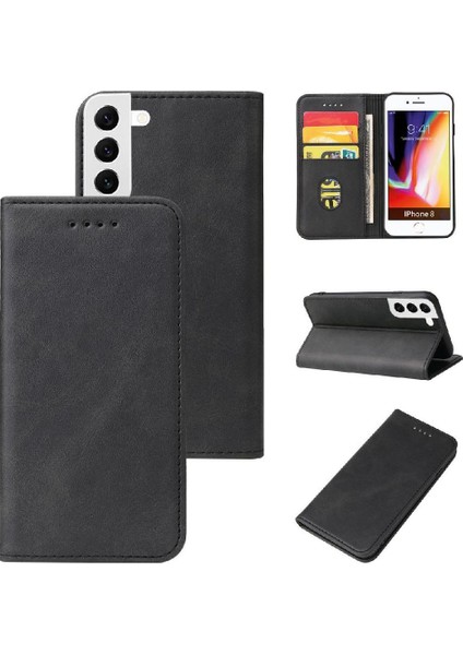 Samsung Galaxy S24 Kart Ekleme Tam Koruma Deri Folio Için Kılıf (Yurt Dışından)