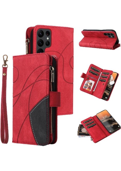 Kart Yuvası Standı Dokuz Kart Yuvaları ile Samsung Galaxy S23 Ultra Için Kılıf (Yurt Dışından)