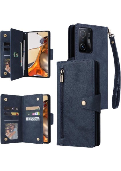 Xiaomi 11T/11T Pro Fermuar Cüzdan Kapak Manyetik Deri Kart (Yurt Dışından)